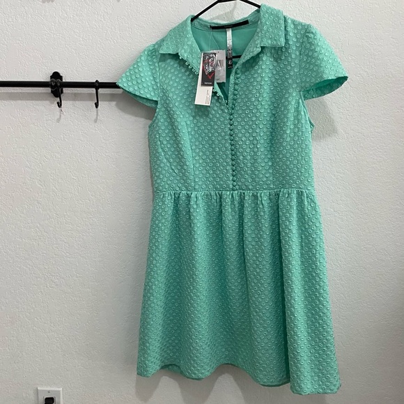 NWT Mint Polka Dot Kensie Dress - Picture 1 of 3